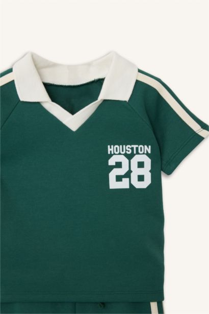 Relaxed Fit Slogan Baskılı Takım Erkek Bebek