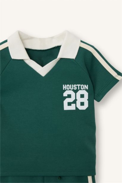 Baby Boy Slogan Print 2 Piece Set