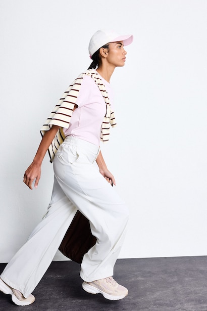 Бежевые брюки Wide Leg