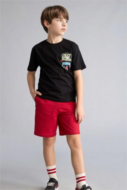 Oversıze Sweatshirt Kumaşı Şort Erkek Çocuk