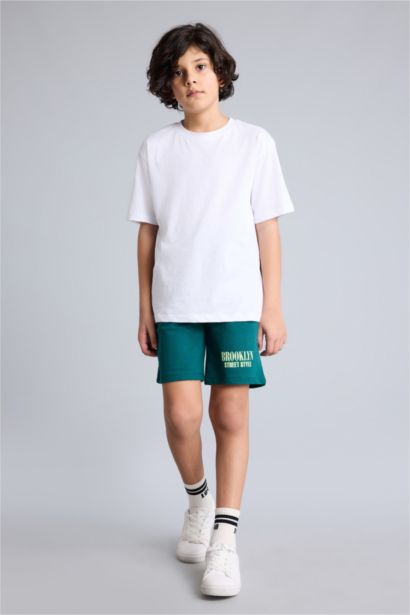 Oversıze Baskılı Şort Erkek Çocuk