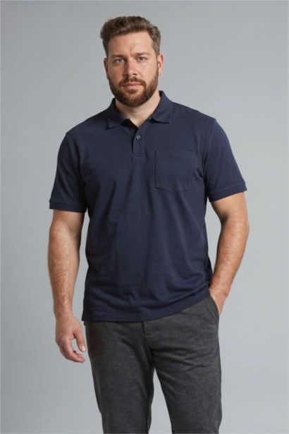 %100 Pamuk Büyük Beden Polo Tişört