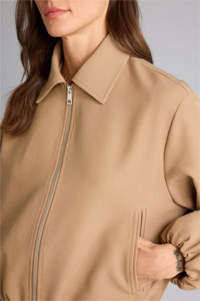 Standard Fit Suede Puffer Jacket