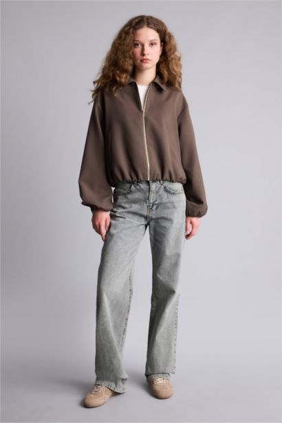 Standard Fit Suede Puffer Jacket