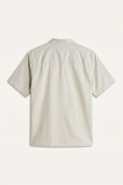 Regular Fit Polo Collar Cotton Shirt
