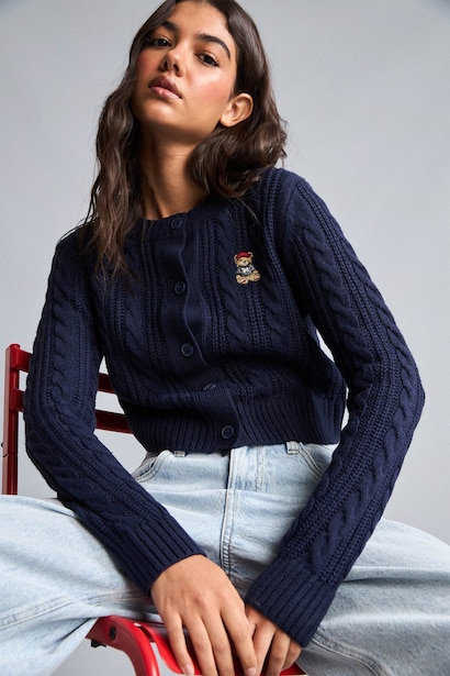 Gilet en maille à col rond Coupe régulière