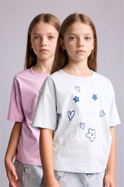 2 piece Printed Short Sleeve T-Shirt