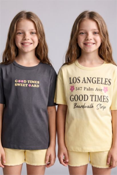 2 piece Printed Short Sleeve T-Shirt