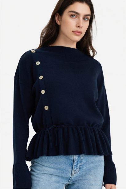 Regular Fit Boat Collar Pullover