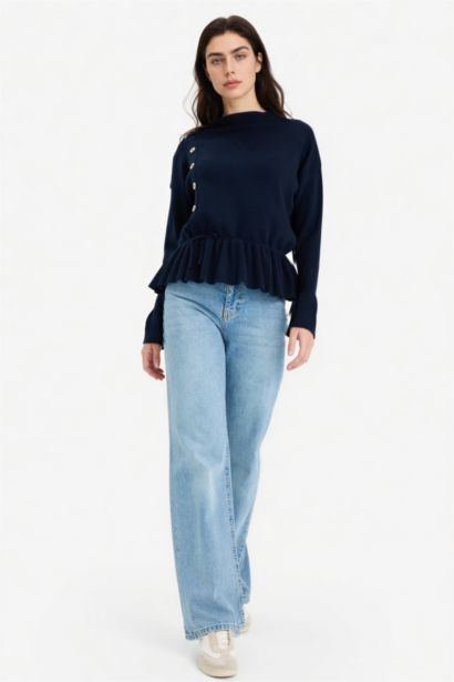 Regular Fit Boat Collar Pullover