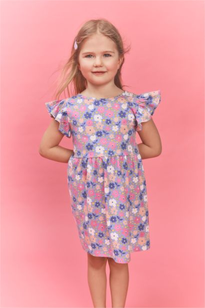 Printed Strappy Knitted Dress