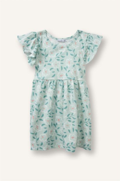 Desenli Elbise Kız Bebek