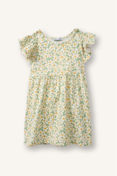 Desenli Elbise Kız Bebek