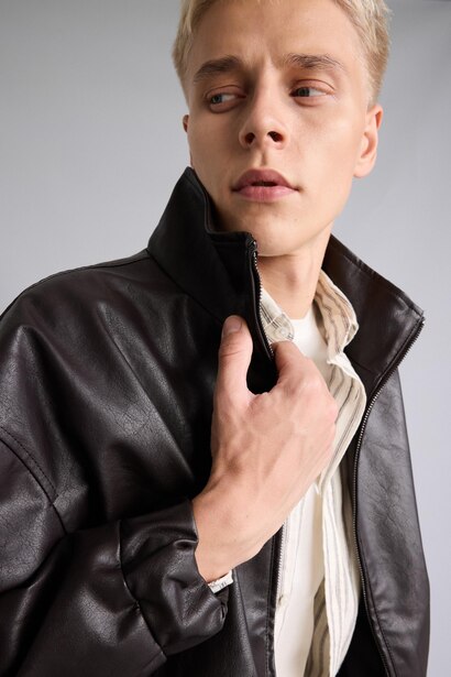 Faux Leather Jacket