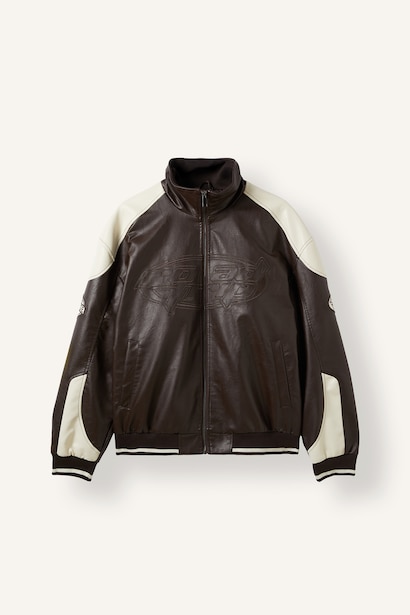 Zipper Faux Leather Jacket