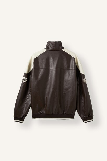 Zipper Faux Leather Jacket