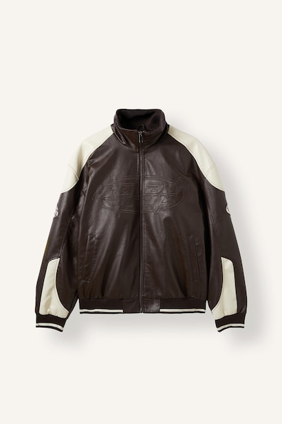 Zipper Faux Leather Jacket