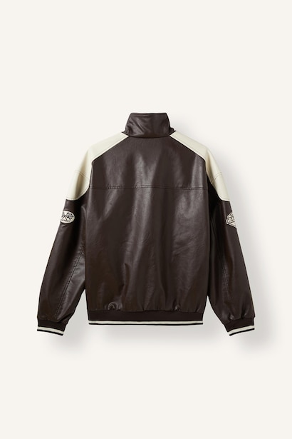 Zipper Faux Leather Jacket