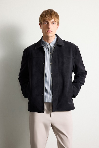 Süet Regular Fit Mont