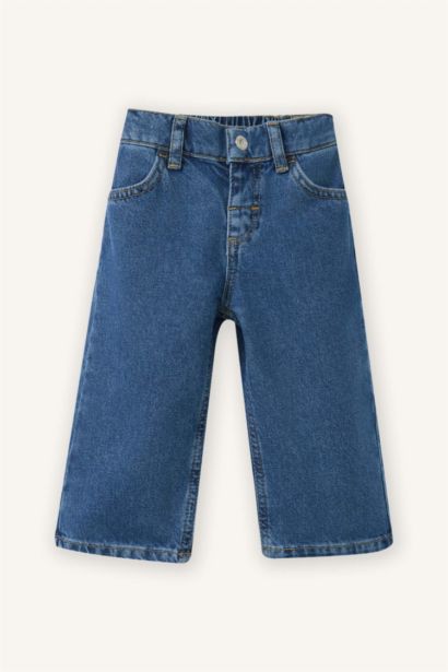 بنطرون بناتي قطن وايد ليج برجل واسع