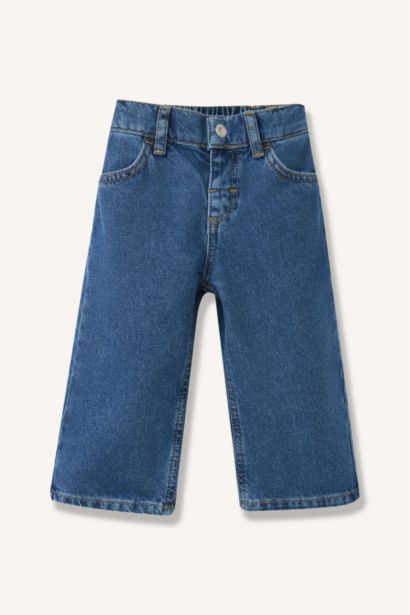 Baby Girl Wide Leg CottonTrousers