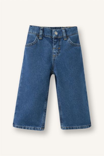 Baby Girl Wide Leg CottonTrousers