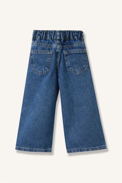 Baby Girl Wide Leg CottonTrousers