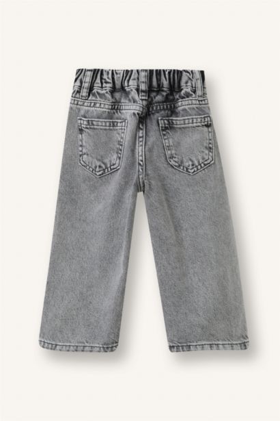 Baby Girl 100% Cotton Wide Leg Cotton Trousers