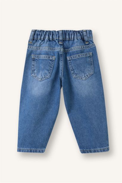 Baby Girl 100% Cotton Baggy Fit Cotton Trousers