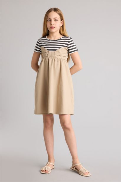 Regular Fit 3/4 Sleeve Woven Dress