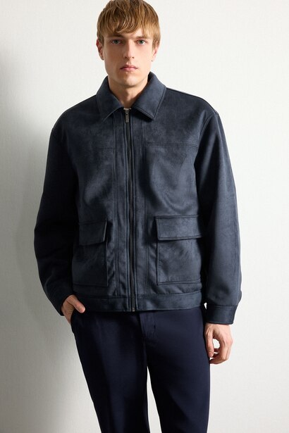 Ultra Yumuşak Regular Fit Süet Mont