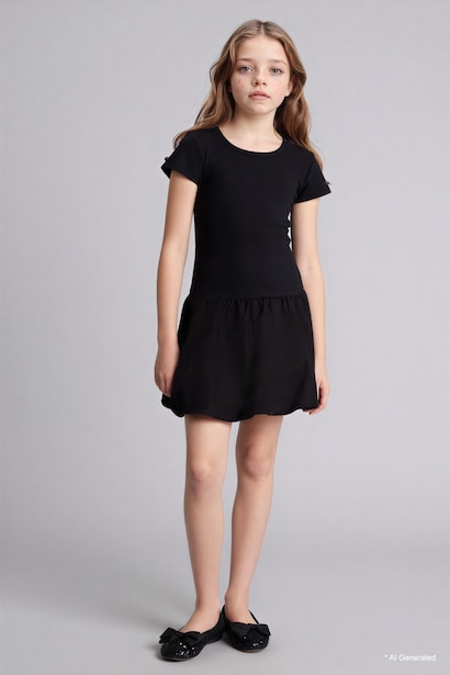 Girl Half Sleeve Dress