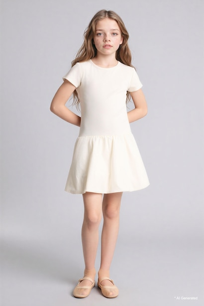 Girl Half Sleeve Dress