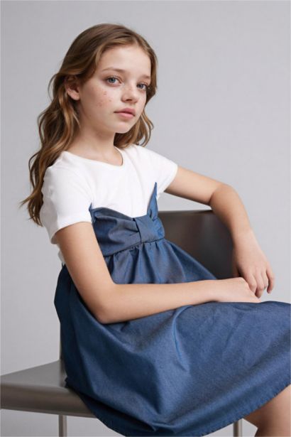 Regular Fit 3/4 Sleeve Woven Dress