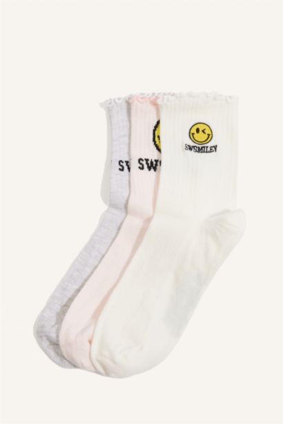 SmileyWorld Pamuklu 3'Lü Çorap