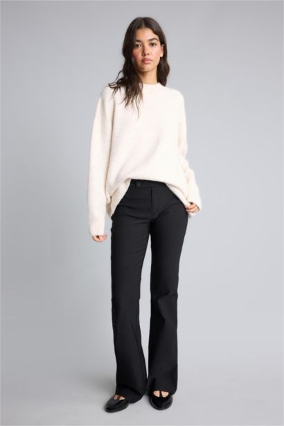 Oversize Crew Neck Knit Pullover