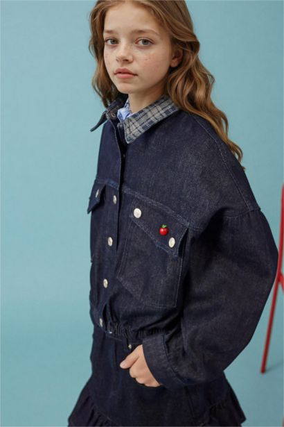 Denim Ceket Kız Çocuk