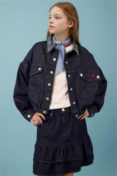 Denim Ceket Kız Çocuk