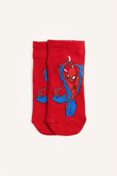 Spiderman Pamuklu 3'Lü Patik Çorap Erkek Çocuk