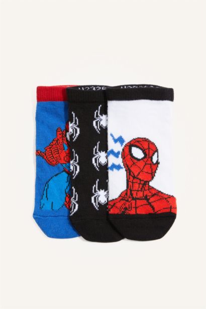 Spiderman Pamuklu 3'Lü Patik Çorap Erkek Çocuk