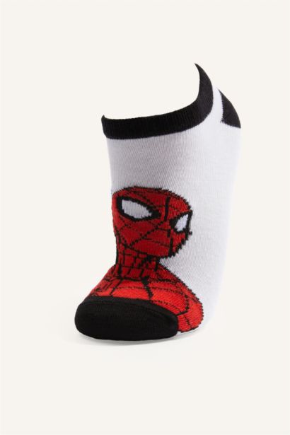 Spiderman Pamuklu 3'Lü Patik Çorap Erkek Çocuk