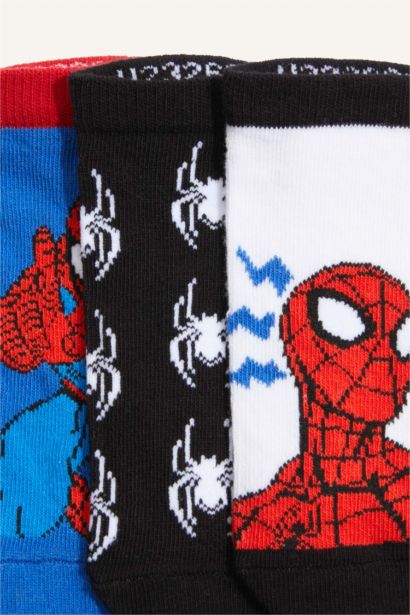 Spiderman Pamuklu 3'Lü Patik Çorap Erkek Çocuk
