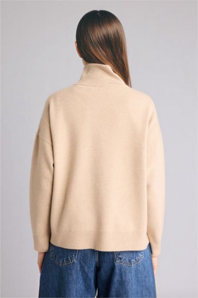 Oversize Fit Polo Collar Pullover