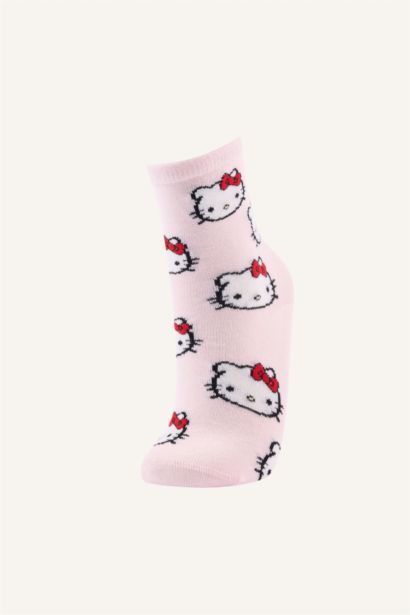 Hello Kitty Pamuklu 3'Lü Çorap Kız Çocuk
