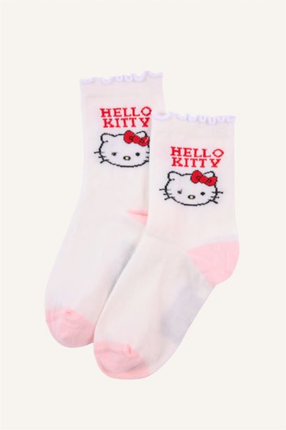 Hello Kitty Pamuklu 3'Lü Çorap Kız Çocuk