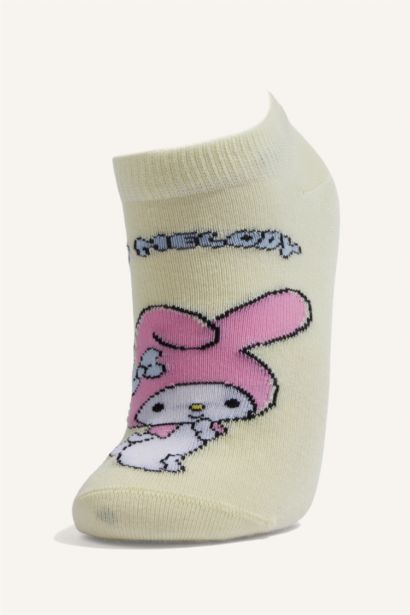 Hello Kitty Pamuklu 3'Lü Patik Çorap Kız Çocuk