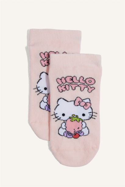 Hello Kitty Pamuklu 3'Lü Patik Çorap Kız Çocuk