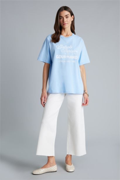 Oversıze Baskılı Tişört