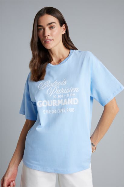 Oversıze Baskılı Tişört