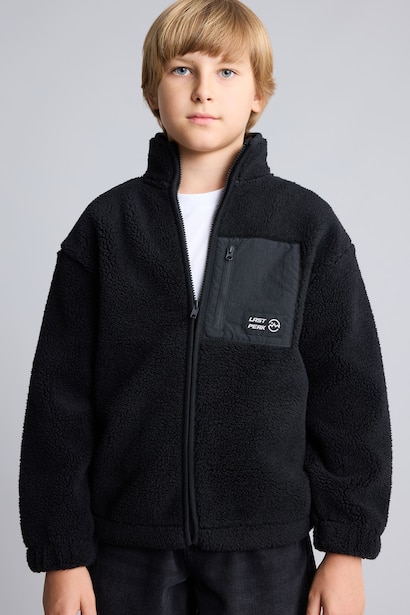 Oversize Fit High Neck Cardigan